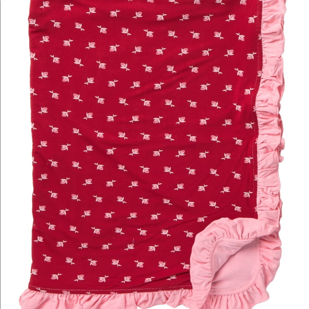 Kickee Pants Printed Ruffle Stroller Blanket